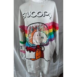 Peanuts ONLY Snoopy Space Mission Sweatshirt XL Colorful My Space